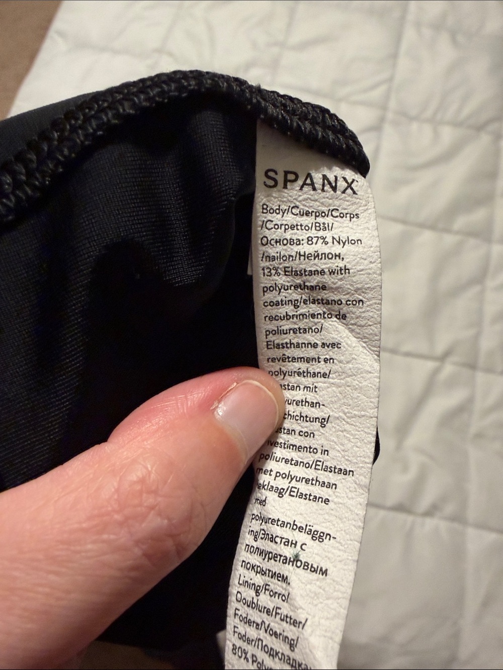 SPANX Faux Leather Black Leggings Like New Size Small - Picture 8 of 8